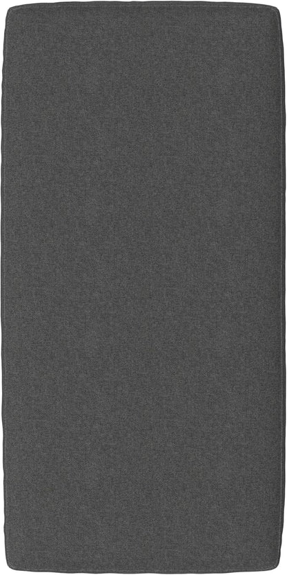 SIMPLIHOME Ava Large Rectangular Ottoman in 100% Recycled Polyester Tightly Woven Performance Fabric, Pebble Grey, 48-inches Wide, Multipurpose Table or Footrest Ottoman, Assembled, for Living Room