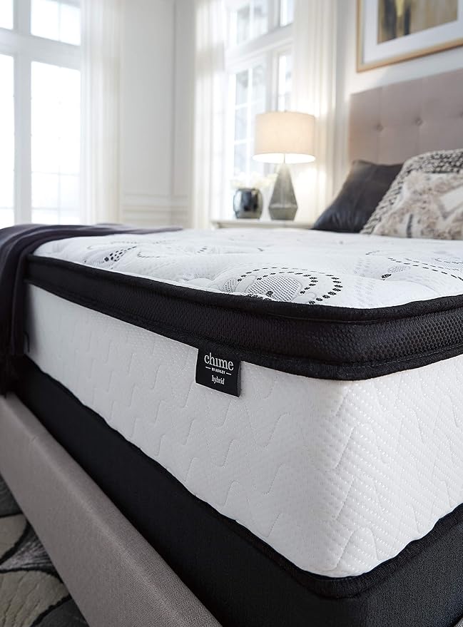 Signature Design by Ashley Chime Hybrid Twin 12" Mattress with Gel Memory Foam, Medium Firm, Pressure Relief, Fiberglass Free Mattress in a Box