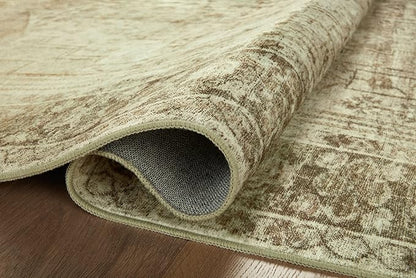 Loloi Magnolia Home by Joanna Gaines Banks Collection BAN-06 Natural/Granite 7'-6" x 9'-6", .13" Pile Height, Machine Washable, Area Rug