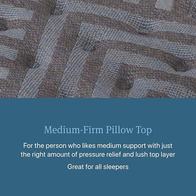 Beautyrest Days End Medium Firm Pillow Top 14.75" Mattress - Queen - Cooling Tech, Supportive Durable Pocketed Coils, Pressure Relief, Motion Separation; 100 Night Sleep Trial and 10 Year Warranty