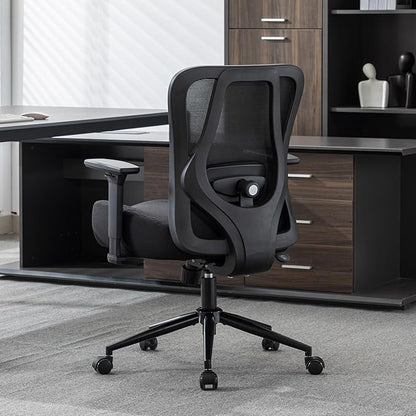 Okeysen Big and Tall Office Chair, Ergonomic Computer Desk Chair with 500 LBS Capacity, Wide Seat and 6’’ Thick Cushion for Heavy People, Adjustable Lumbar Support