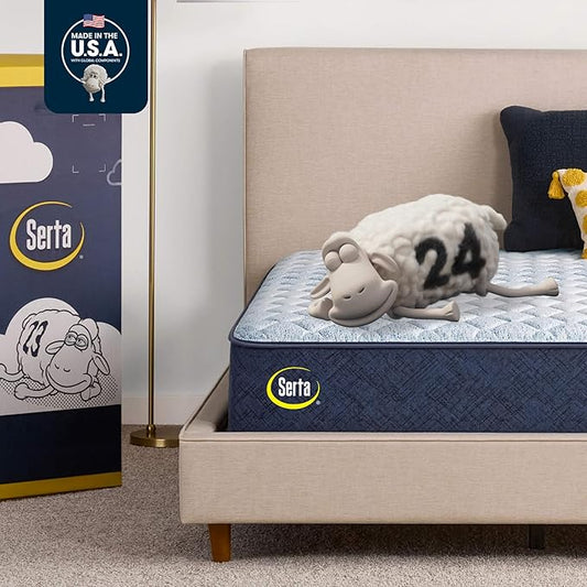 Serta Sleeptrue Medium 12" Twin Hybrid Mattress in a Box, Cooling, Breathable, and Pressure Relieving - 100 Night Trial, CertiPUR-US Certified and 10 Year Limited Warranty