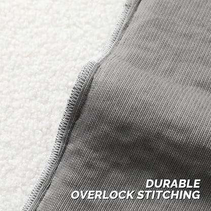 FUTEI Charcoal Throw Pillow Covers 18x18 Inch Set of 2,Furry Faux Fur Teddy Boucle Textured Cushion Covers,Soft Fluffy Decorative Pillow Case,Home Decor for Couch Bed Living Room Office Car