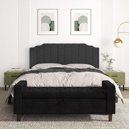 King Size Headboard Only, Linen Wall Mounted Headboard King for Adjustable Bed Modern Upholstered Head Board Easy Assembly, Dark Gray