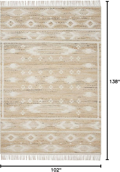 Loloi Angela Rose Rivers Collection RIV-04 Natural/Ivory 8'-6" x 11'-6" Reversible Area Rug