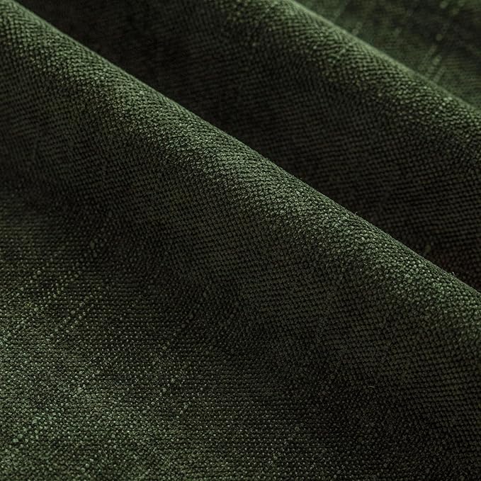 Foindtower Pack of 2 Soft Textured Chenille Throw Decorative Pillow Covers Square Accent Solid Cushion Cover Neutral Farmhouse Pillow Case for Couch Sofa Bedroom Living Room 24x24 Inch,Dark Green