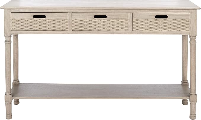 SAFAVIEH Home Collection Landers Greige 3-Drawer Console Table CNS5711D
