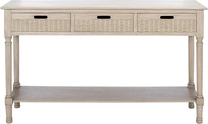 SAFAVIEH Home Collection Landers Greige 3-Drawer Console Table CNS5711D
