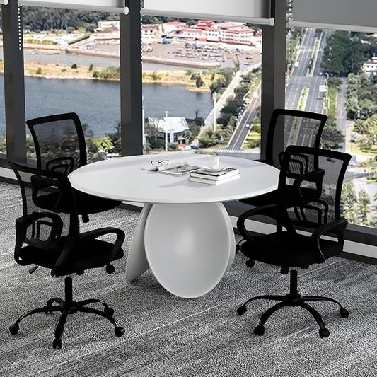 Bonzy Home Ergonomic Office Chairs Set of 4, Swivel Rolling Conference Room Chair, Mesh Computer Desk Chairs with Lumbar Support and Wheel, 4 Pack