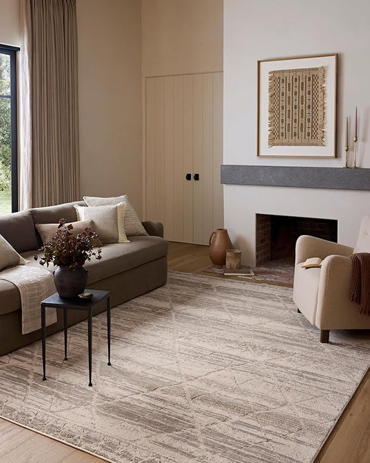 Loloi Amber Lewis Monty Collection MOT-02 Ivory/Natural 11'-6" x 15', .50" Pile Height, Area Rug