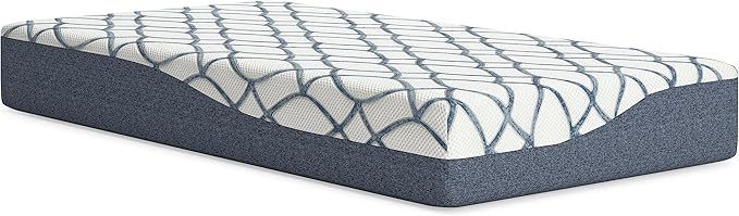 Signature Design by Ashley 10 Inch Chime Elite 2.0 Firm Green Tea Memory Foam Mattress for Cool Sleep and Pressure Relief, Twin, Fiberglass Free, Mattress In A Box