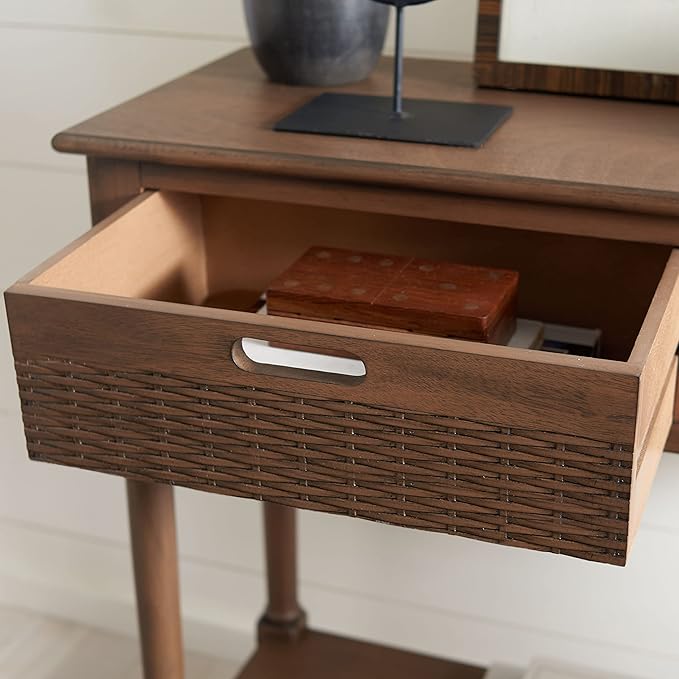 SAFAVIEH Home Collection Landers Brown 2-Drawer Console Table CNS5710C