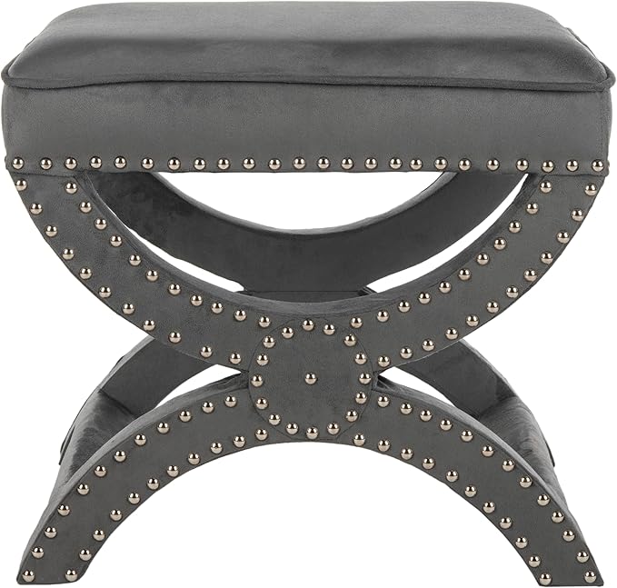 Safavieh MCR4645 Mystic Upholstered Ottoman Color: Cream
