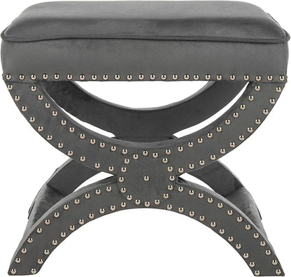 Safavieh MCR4645 Mystic Upholstered Ottoman Color: Cream