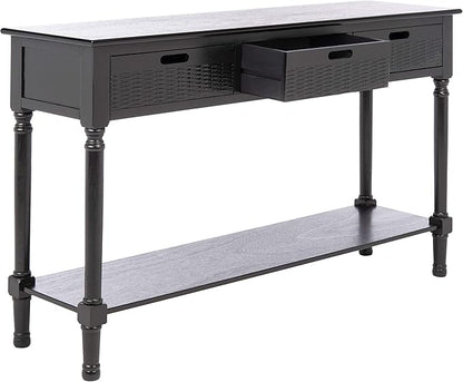 SAFAVIEH Home Collection Landers Black 3-Drawer Console Table CNS5711B