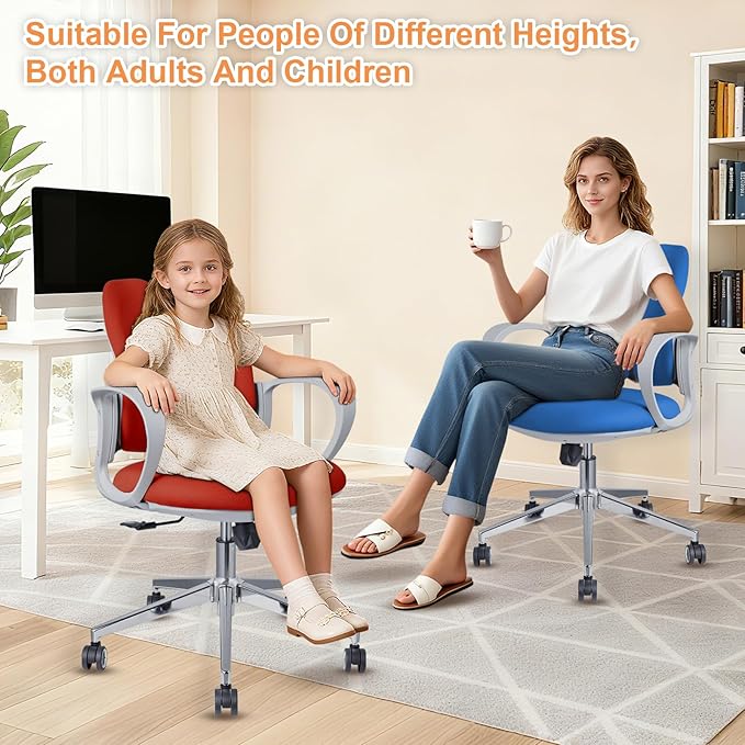 Ergonomic Office Chair Desk Chair Dual-backrest Computer Chair with Flexible Lumbar Support and Adjustable Height, 500lbs Extra Wide Seat with Wheels, for Home & Office Use Grey