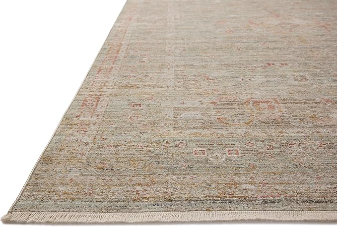 Loloi Chris Loves Julia Ida Collection IDA-05 Spa/Sunrise 9'-3" x 13'-1", .19" Pile Height, Area Rug