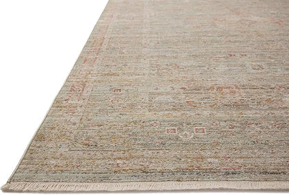 Loloi Chris Loves Julia Ida Collection IDA-05 Spa/Sunrise 7'-10" x 10', .19" Pile Height, Area Rug