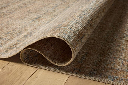 Loloi Amber Lewis Molly Collection MOL-01 Natural/Denim 11'-6" x 15'-6" Low Pile Area Rug