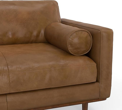 SIMPLIHOME Morrison Left Sectional Sofa in Full-Grain Genuine Leather, Caramel Brown, 102-inches Wide, L-Shaped Leather Couch with Left Chaise for The Living Room and Family Room