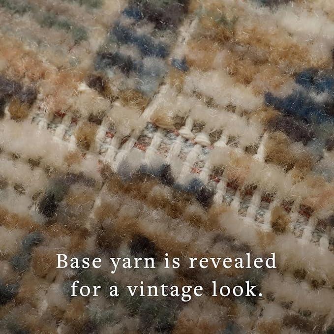 Loloi Amber Lewis Molly Collection MOL-02 Denim/Gold 2'-7" x 7'-9" Low Pile Runner Rug