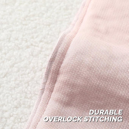 FUTEI Pink Throw Pillow Covers 20x20 Inch Set of 2,Furry Faux Fur Teddy Boucle Textured Cushion Covers,Soft Fluffy Decorative Pillow Case,Home Decor for Couch Bed Living Room Office Car