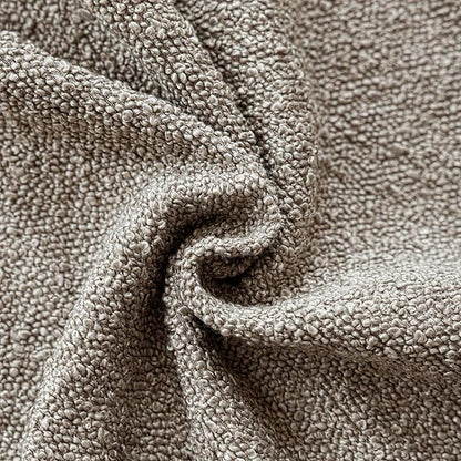 Foindtower Set of 2, Decorative Textured Boucle Throw Pillow Covers Accent Solid Pillow Cases Neutral Soft Cozy Couch Cushion Case for Chair Sofa Bedroom Living Room Home Decor 26x26 Inch Light Taupe