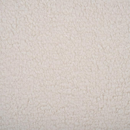 SAFAVIEH Home Collection Liesel Ivory Sherpa Wide Flared Ottoman (Fully Assembled)