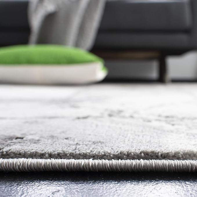 SAFAVIEH Craft Collection X-Large Area Rug - 12' x 18', Grey & Silver, Modern Abstract Design, Non-Shedding & Easy Care, Ideal for High Traffic Areas in Living Room, Bedroom (CFT877G)