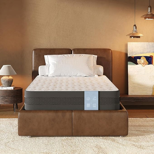 FLEXISPOT 12'' Twin XL Size Cooling Gel Memory Foam Mattress, Viscose from Bamboo, Medium Firm, 10-Year Warranty, Mattress-in-A-Box, Certi-PUR & Oeko-TEX Certified, Washable, Fire-Resistant.
