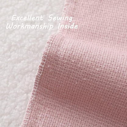 FUTEI Pack of 2 Pink Decorative Throw Pillow Covers 26x26 Inch Soft Cozy Solid Boucle Textured Euro Pillow Shams,Modern Home Decor for Couch Bed Living Room