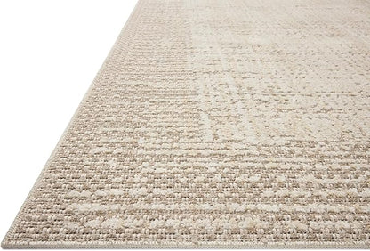 Loloi Amber Lewis Bexley Collection BEX-06 Natural/Taupe 11'-6" x 15' Area Rug Neutral, Textured, Living, Bedroom, Dining, Carpet