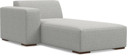 SIMPLIHOME Rex Left-Facing Modular Sectional Sofa in 100% Recycled Polyester Tightly Woven Performance Fabric, Pale Grey, 102-inches Wide, 4-Seater L-Shaped Couch with Left Chaise for Living Room