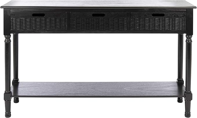 SAFAVIEH Home Collection Landers Black 3-Drawer Console Table CNS5711B