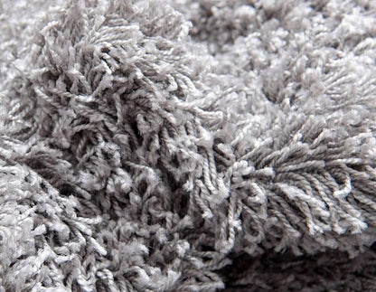Unique Loom Solid Shag Collection Area Rug (8' x 11' Rectangle Cloud Gray)