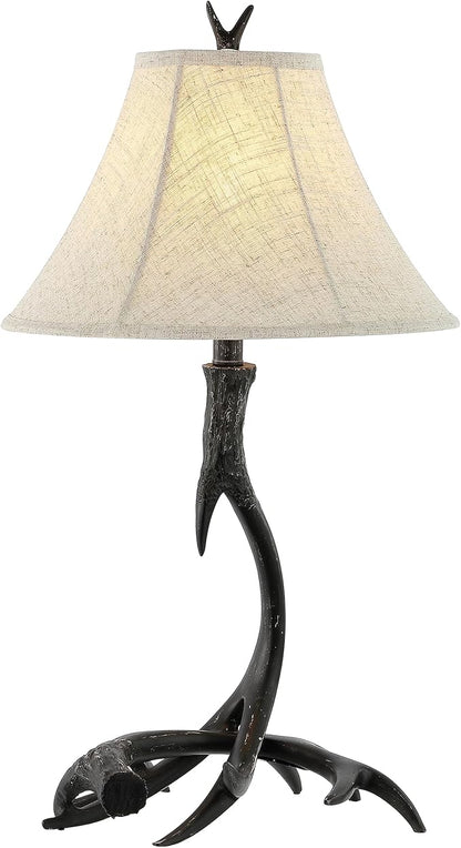 JONATHAN Y JYL6305C Antler 27.5" Rustic Resin LED Table Lamp, Traditional for Bedroom, Living Room, Office, Kids Room, Entryway, College Dorm, Bookcase, LED Bulb Included, Black