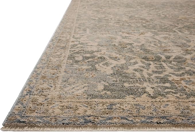 Loloi Magnolia Home by Joanna Gaines Junie Collection JUE-01 Blue/Natural 2'-7" x 10'-0", .38 Pile Height, Runner Rug