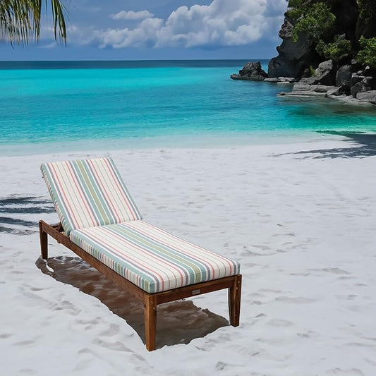 Tommy Bahama Chaise Cushion, 26" X 77" X 2.5", Bandeau Pastel