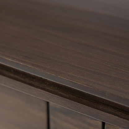 SIMPLIHOME Artisan Console Table - 46 Inch Wide Solid Wood Sofa Table in Natural Aged Brown, Transitional Storage Table for Entryway or Living Room with 2 Drawers and Clean Angle-Edged Top