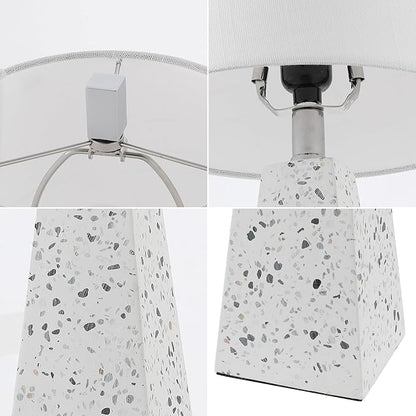 JONATHAN Y JYL1037B-SET2 Owen 20.5" Resin LED Table Lamp Contemporary, Office, Living Room, Family Room, Dining Room, Bedroom, Hallway, Foyer, White Terrazzo (Set of 2)
