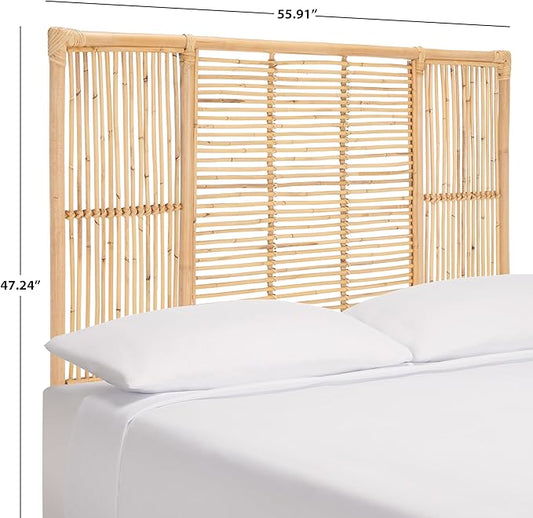 SAFAVIEH Home Collection Falyn Natural Rattan Rectangle Queen Size Headboard