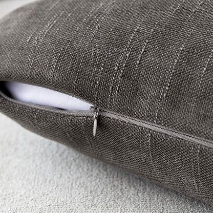 Foindtower Pack of 2 Soft Textured Throw Decorative Pillow Covers Square Accent Solid Cushion Cover Cozy Farmhouse Pillow Case with Zipper for Couch Sofa Bedroom Living Room 22x22 Inch, Charcoal