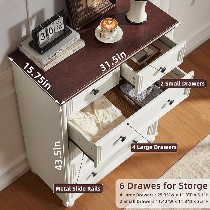 Dressers and Night Stand Set of 3, Wood 43.5" Tall Dresser and 18" Wide with Charging Station Chest of Drawers, Roman Column Nightstand Set of 2, Bedroom Furniture Dresser Suites for Home Living Room