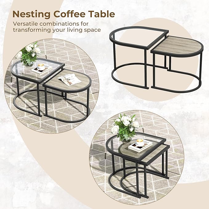 Grand patio 5-Piece Outdoor Furniture Set, 4 Seats Wicker Sofa Conversation Set with Thick Cushions and Coffee Table, for Backyard, Balcony, Garden (Peacock Blue)