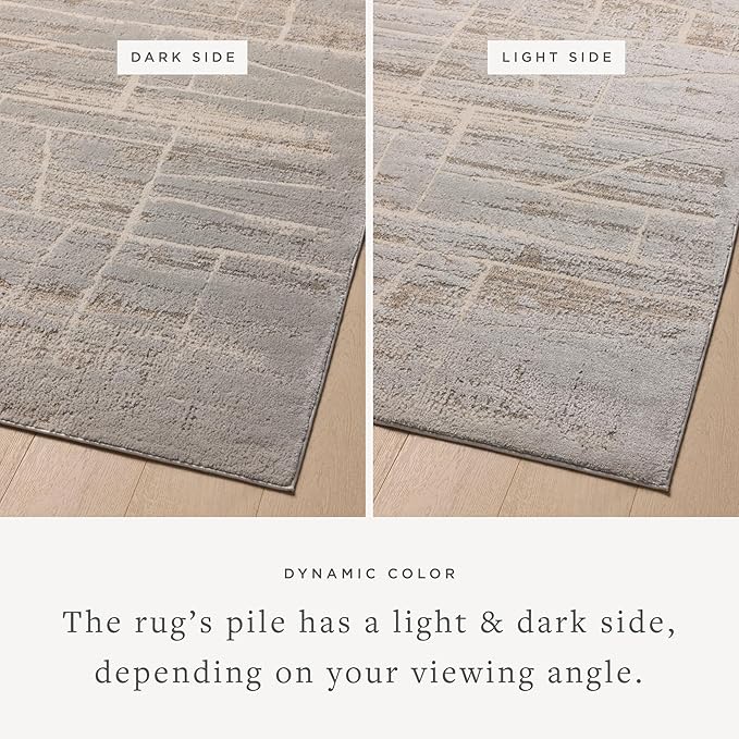 Loloi Amber Lewis Monty Collection MOT-07 Natural/Mist 2'-7" x 4', .50" Pile Height, Area Rug