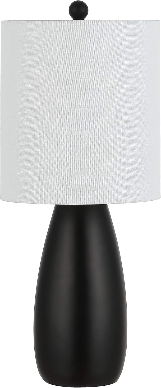 SAFAVIEH Lighting Collection Arlia Modern Black 24-inch Bedroom Living Room Home Office Desk Nightstand Table Lamp Set of 2 (LED Bulbs Included)
