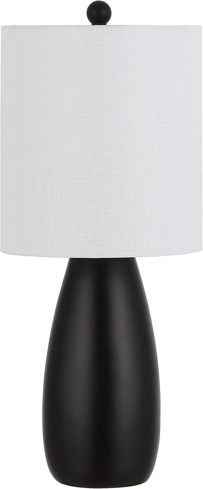 SAFAVIEH Lighting Collection Arlia Modern Black 24-inch Bedroom Living Room Home Office Desk Nightstand Table Lamp Set of 2 (LED Bulbs Included)