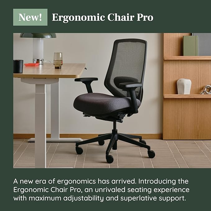 Branch Ergonomic Chair Pro - Mesh Office Chair with 14 Points of Adjustment - Height, Depth & Tilt Adjustable - 5D Armrests - Forward Tilt, Smooth Recline, and Lumbar Support - Boulder