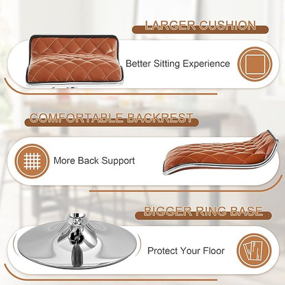 VECELO Bar Stools Set of 4, Adjustable Bar Stools, Bar Height Stools for Kitchen Counter