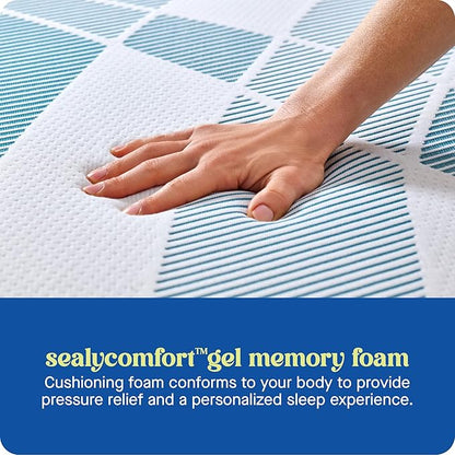 Sealy Dreamlife 12” Hybrid Mattress-in-a-Box, Twin XL, SealyComfort Gel Memory Foam, SealyResponsive Encased Coils, Surface-Guard Technology